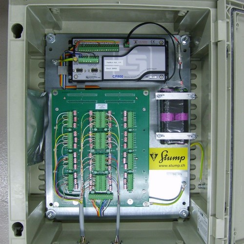 Datenlogger mit Multiplexer für Thermistorenketten und eingebautem Lithium-Batteriepack.